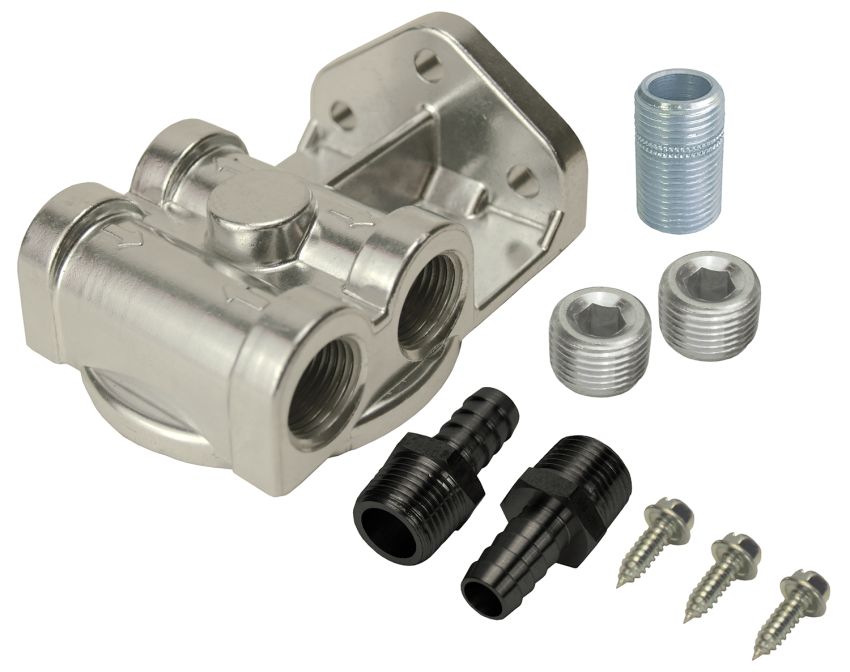 Derale 15709 Side Ports Filter Mount Kit, 1/2