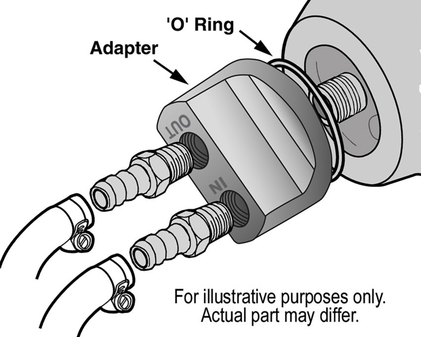 Derale 15724 Standard Engine Spin On Adapter with 1/2