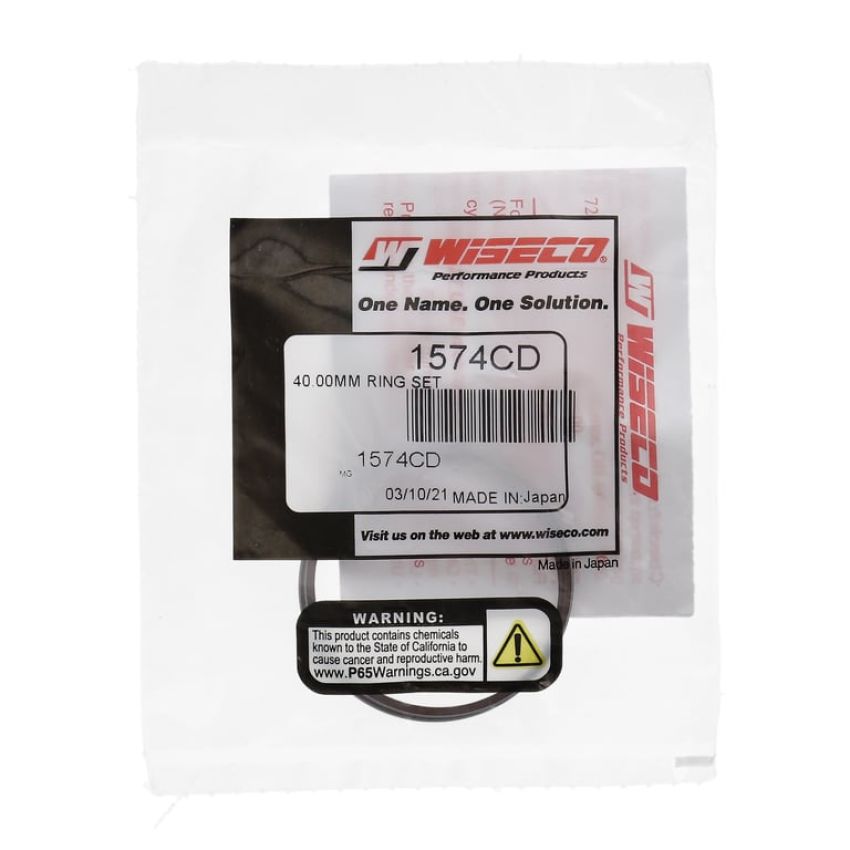 Wiseco 1574CD Wiseco Piston Ring Set, 2 Cycle, 40.00 MM Bore