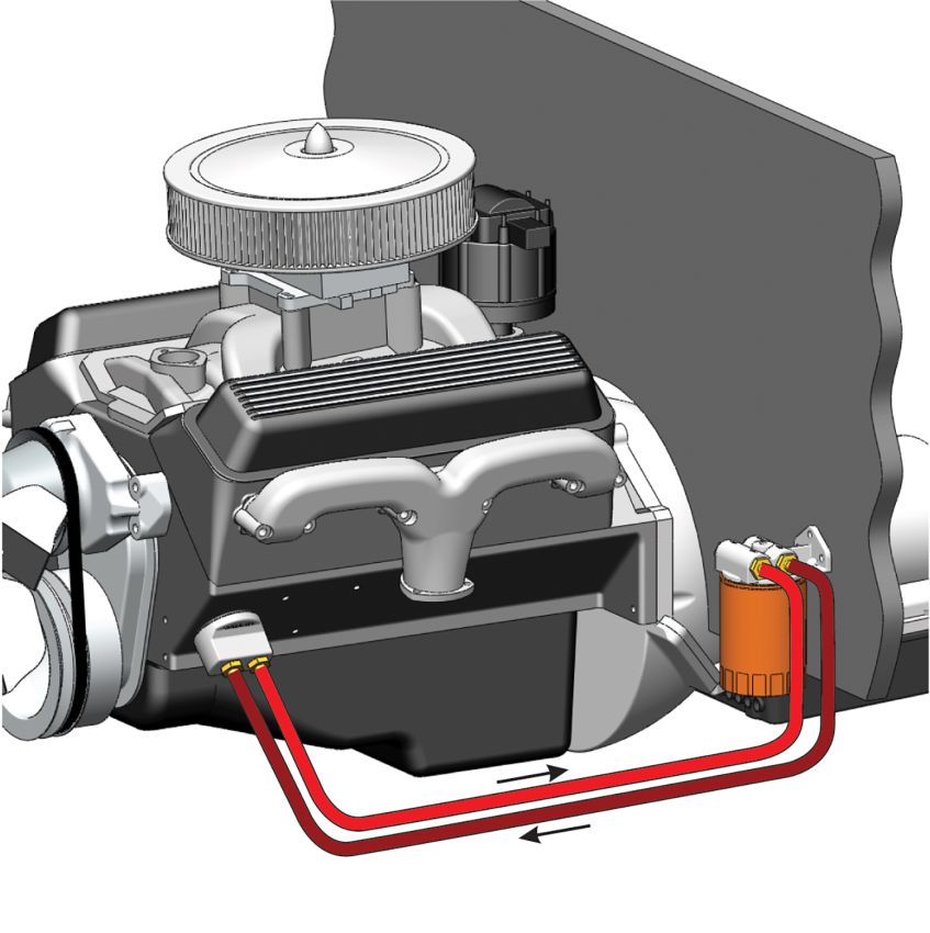 Derale 15780 Single Mount Univ Oil Fltr Reloc Kit, 1/2