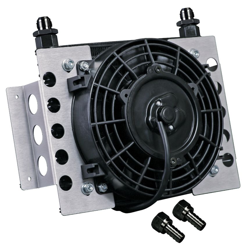 Derale 15850 13 Row Atomic-Cool Remote Plate & Fin Replacement Oil Cooler, -8AN