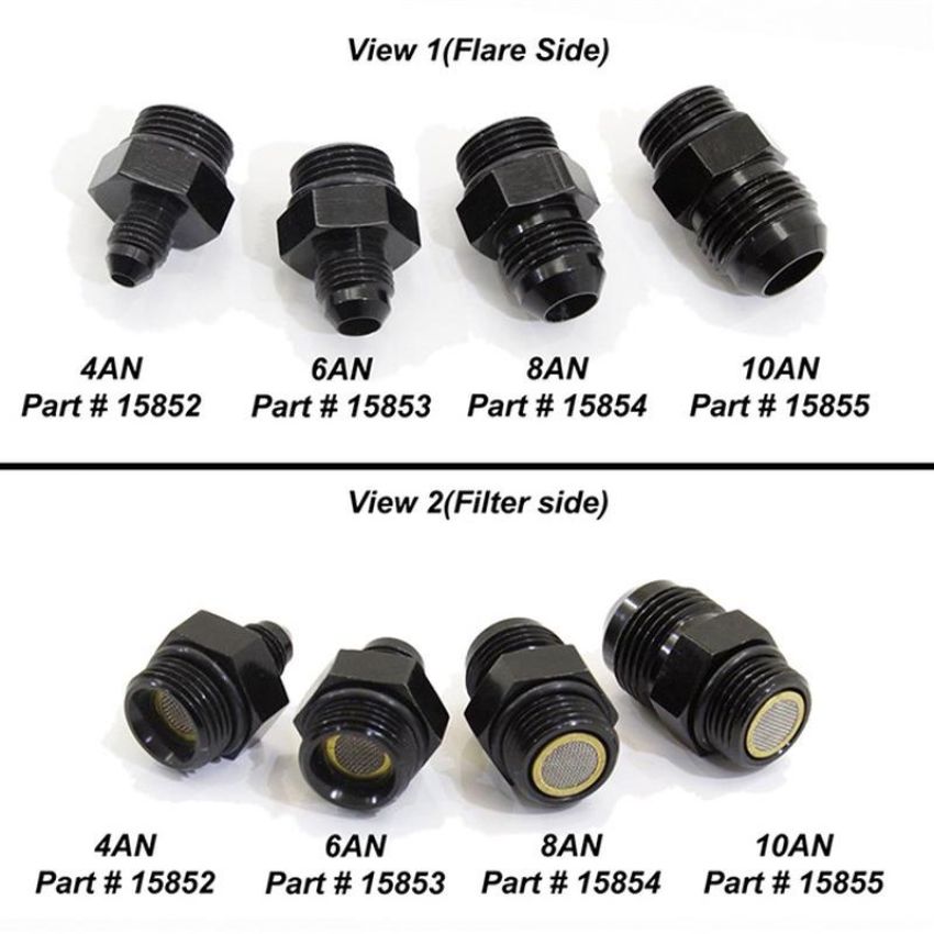 Nitrous Express 15853 6AN to 8AN ORB Filter fitting for Lightning 375