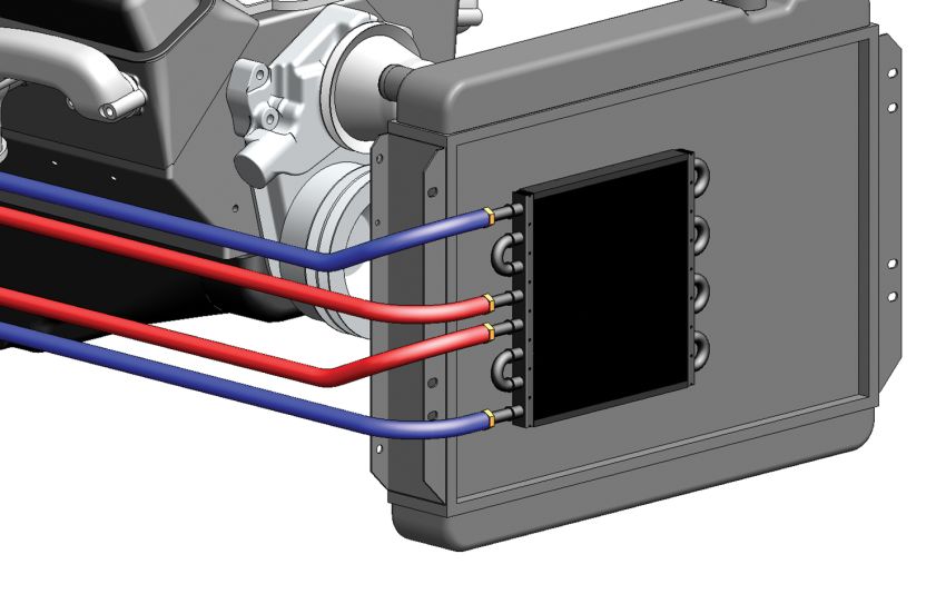 Derale 15902 4 & 6 Pass Dual Circuit Tube&Fin Cooler, 11/32