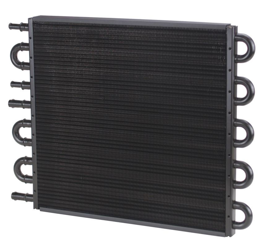Derale 15902 4 & 6 Pass Dual Circuit Tube&Fin Cooler, 11/32