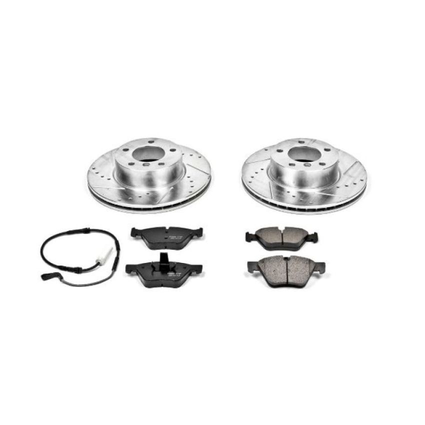 PowerStop K4590 Z23 Daily Driver Carbon-Fiber Ceramic Brake Pad and Drilled & Slotted Rotor Kit