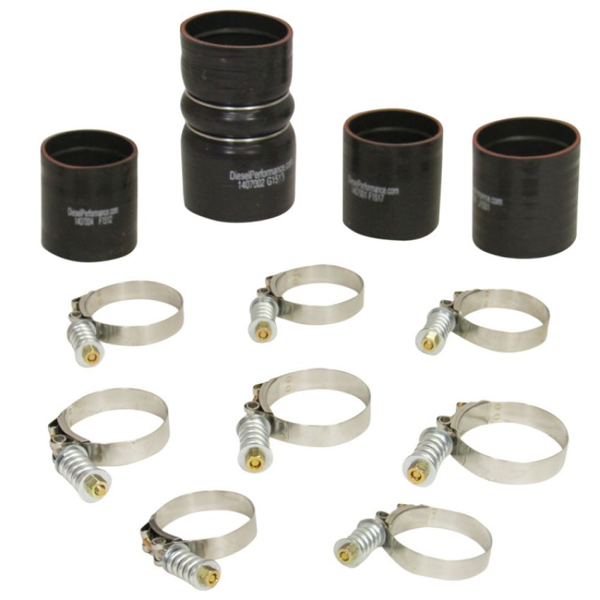 BD Diesel 1047037 BD 6.4L Powerstroke Intercooler Hose & Clamp Kit Ford 2008-2010