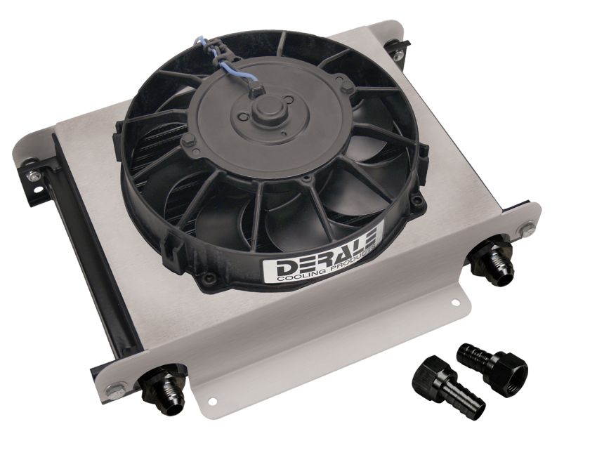 Derale 15960 25 Row Hyper-Cool Remote Transmission Cooler Kit, -8AN