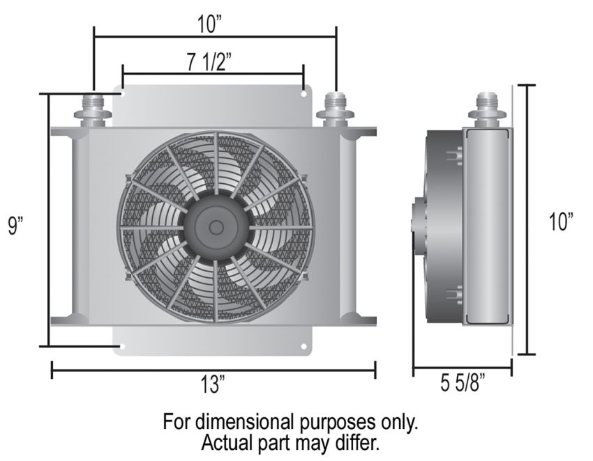 Derale 15960 25 Row Hyper-Cool Remote Transmission Cooler Kit, -8AN