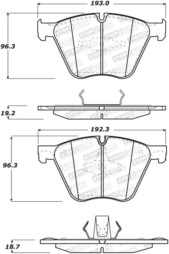 Stoptech 308.14430 Street Brake Pads - Front/Rear