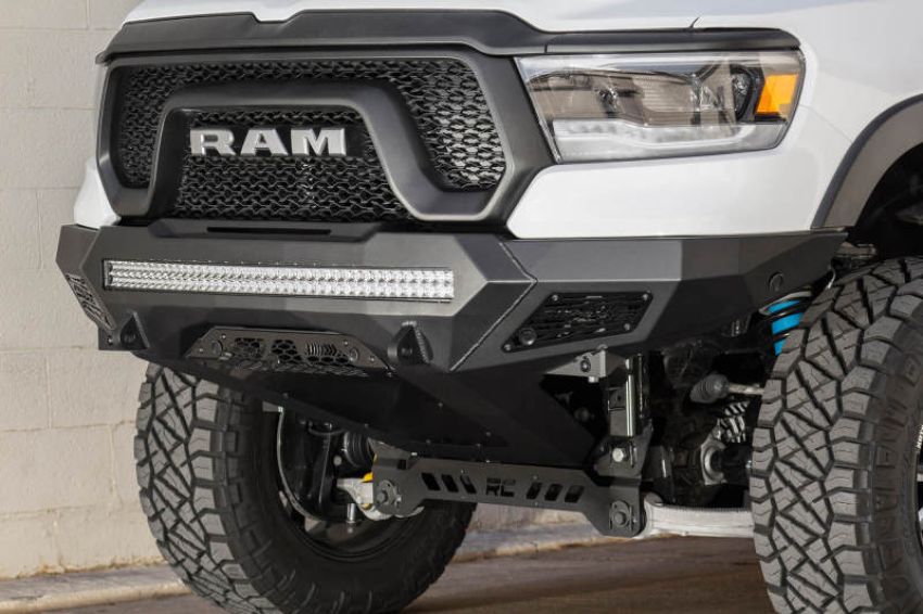 Addictive Desert Designs F611402770103 2019 Ram Rebel 1500 Stealth Fighter Fr Bumper w/Parking Sensor Cutouts