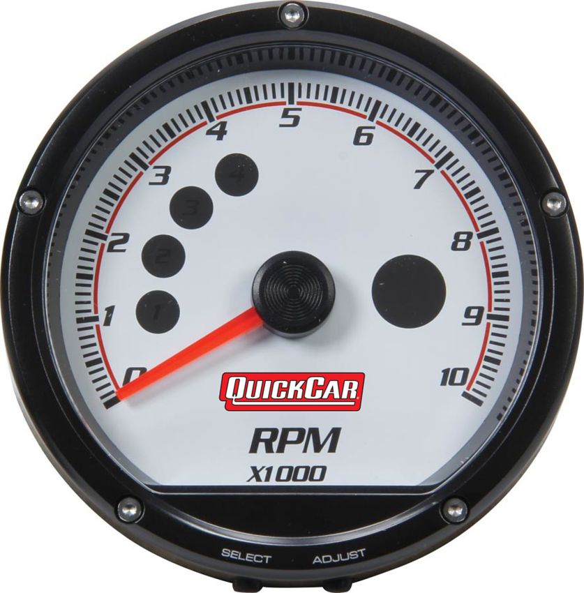 QUICKCAR RACING PRODUCTS QRP63-001 Redline Multi-Recall Tach White