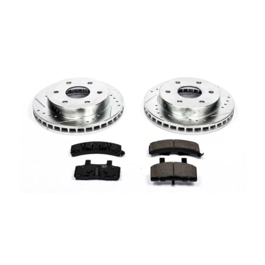 PowerStop K1970 Z23 Daily Driver Carbon-Fiber Ceramic Brake Pad and Drilled & Slotted Rotor Kit