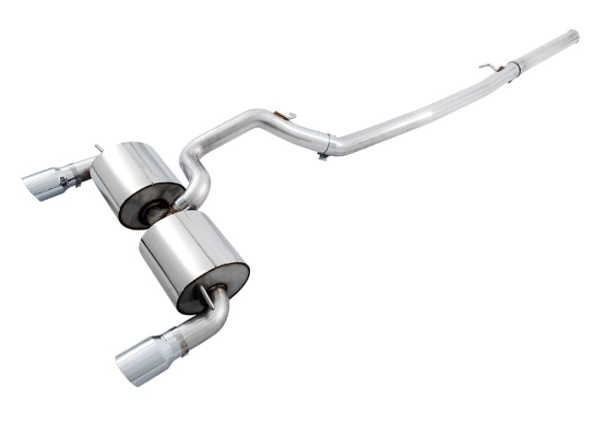 AWE Tuning 3015-32088 Ford Focus RS Touring Edition Cat-back Exhaust- Non-Resonated - Chrome Silver Tips