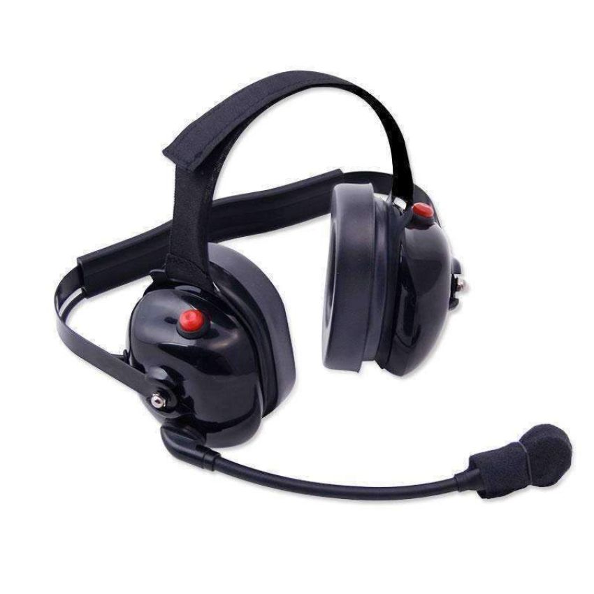 Rugged Radios H60-BLK H60 Dual Radio Behind the Head (BTH) Headset - Black