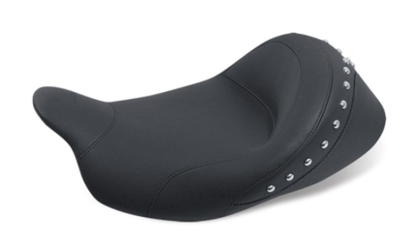 Mustang Motorcycle 76029 Mustang 08-21 Harley Electra Glide Std,Rd Glide,Rd King,Str Glide Touring Solo Seat w/Studs - Black