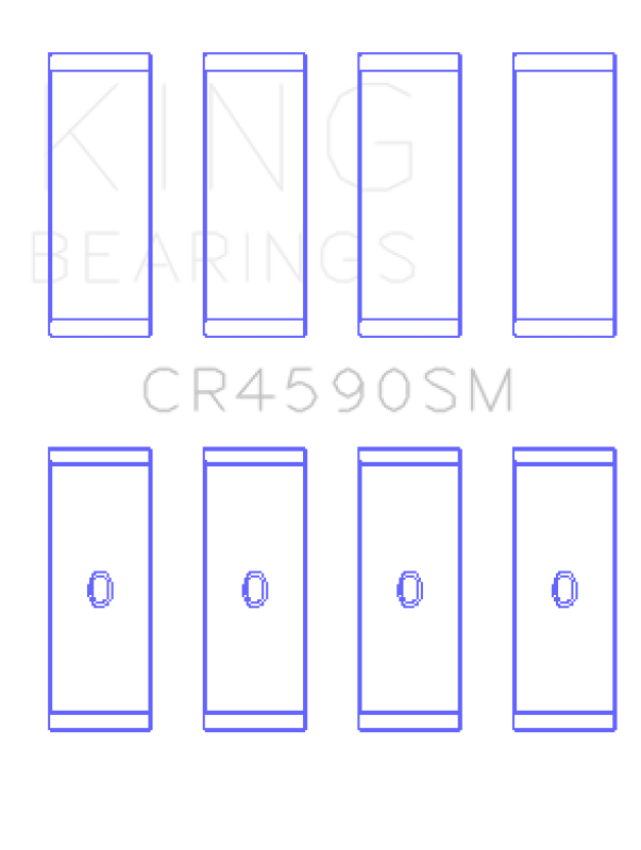 King Engine Bearings CR4590SM0.5 King Volkswagen AMB/BYK/BBX (Size .5mm) Performance Rod Bearing Set