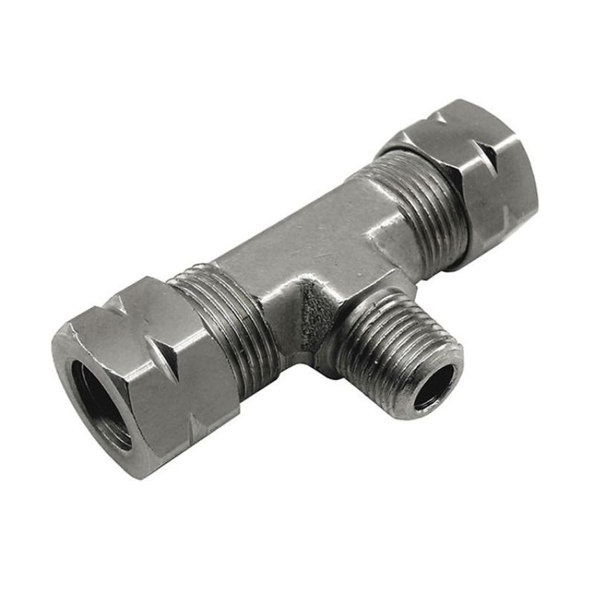 Nitrous Express 16096 3/8 COMPRESSION X 1/8 MALE NPT BRANCH T
