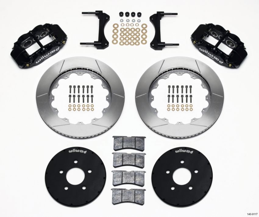 Wilwood 140-9117 Narrow Superlite 6R Front Hat Kit 14.00in 1994-2004 Mustang