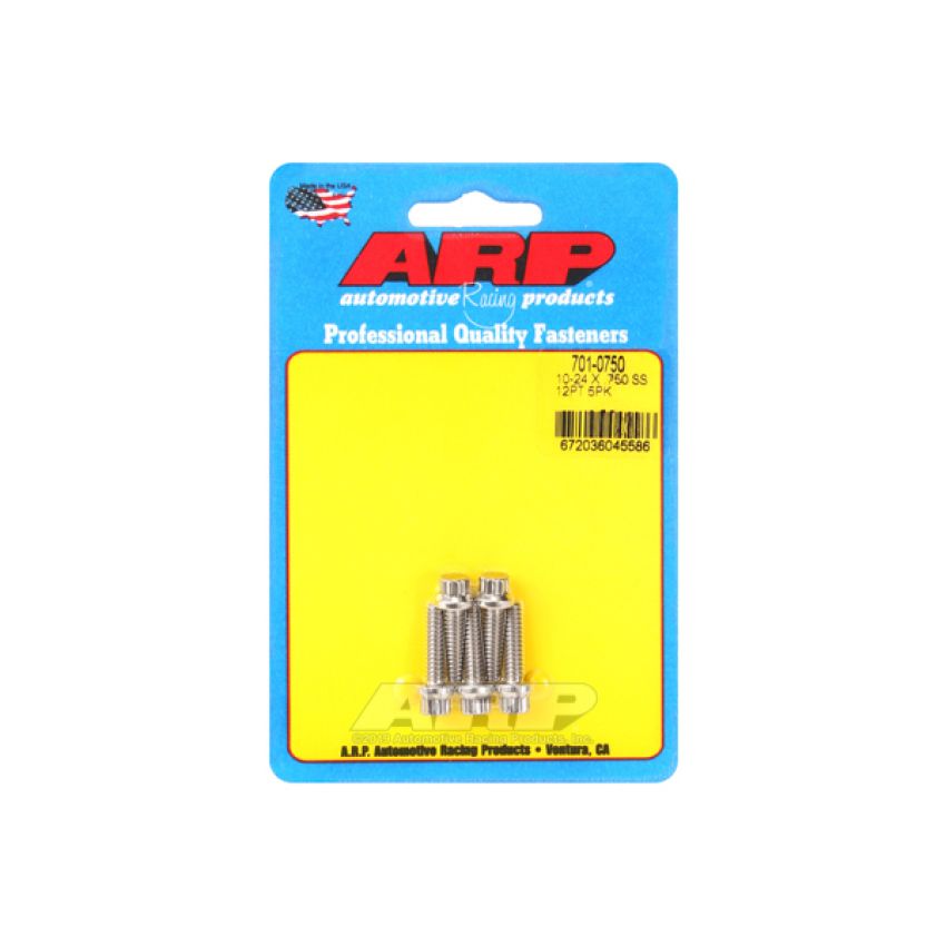 ARP ARP701-0750 Bolt Kit - SS 12pt 5pk 10-24 x .750