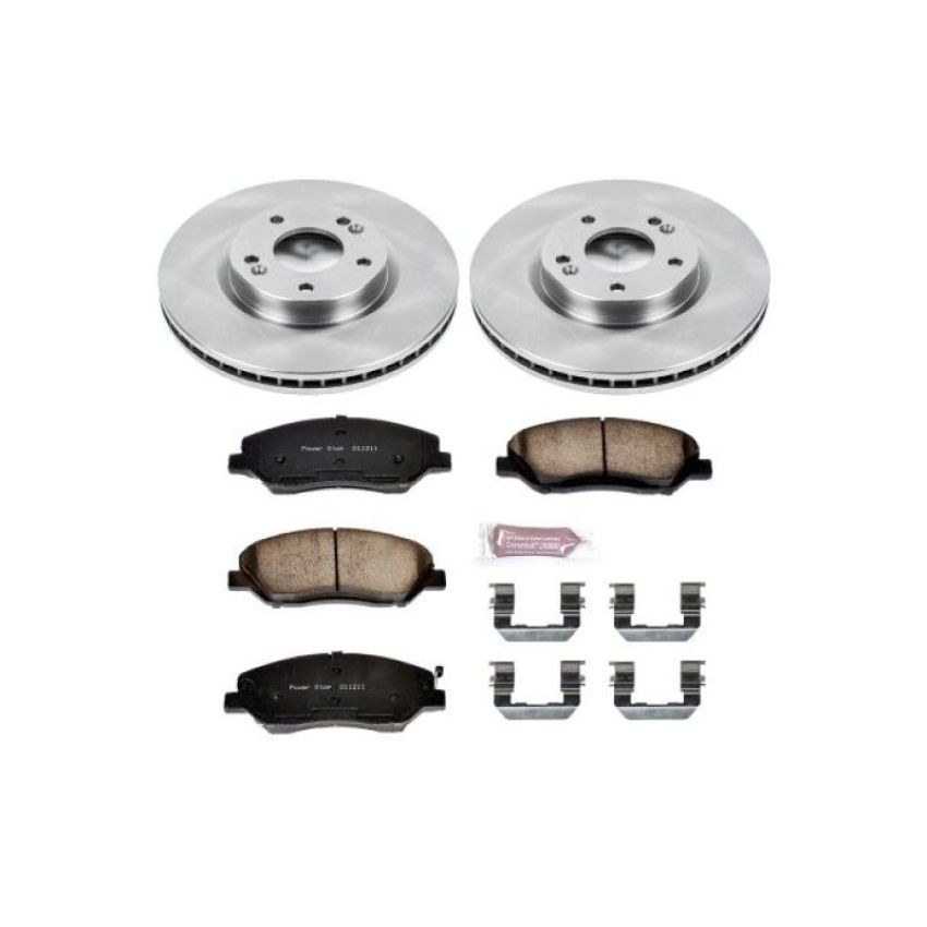 PowerStop KOE4665 OE Stock Replacement Low-Dust Ceramic Brake Pad and Rotor Kit