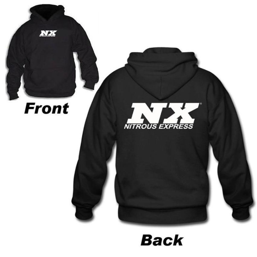 Nitrous Express 16596 BLACK NX HOODIE, LARGE