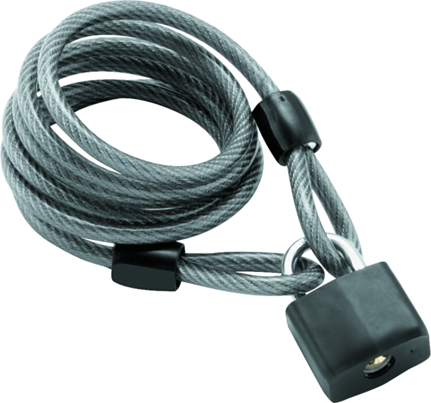 BikeMaster 132204 Bully Lock Cable w/ Padlock - 10mm