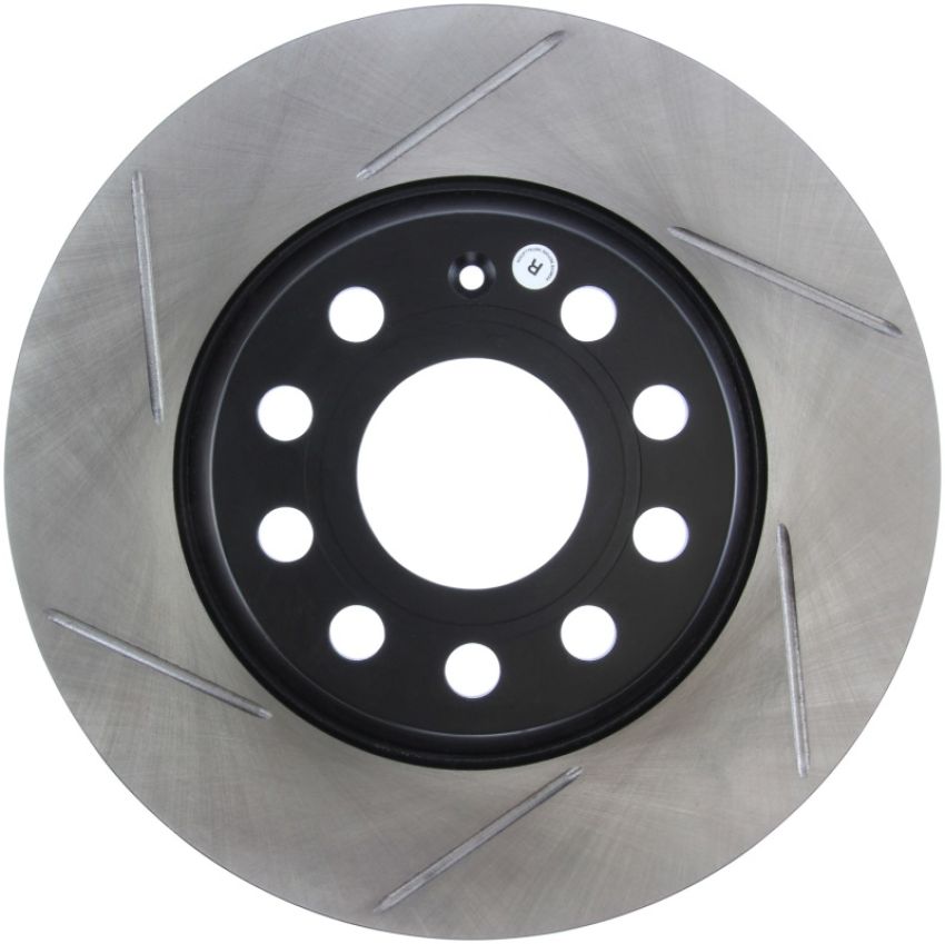 Stoptech 126.33099SL Power Slot 06-10 Audi A3 / 09 VW CC (Passat CC) / 06-09 GTI Mk V Left Rear Slotted Rotor