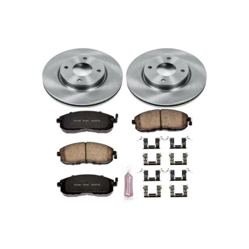 PowerStop KOE5817 OE Stock Replacement Low-Dust Ceramic Brake Pad and Rotor Kit