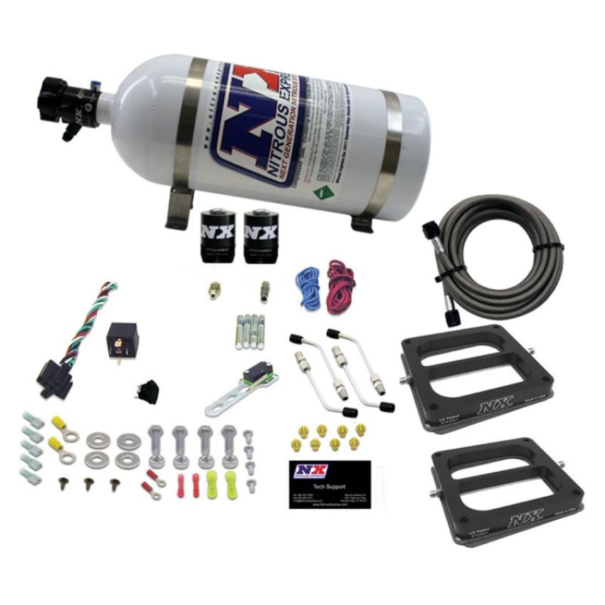 Nitrous Express 50275-10 DUAL DOM/ALC (100-200-300-400-500HP) WITH 10LB BOTTLE