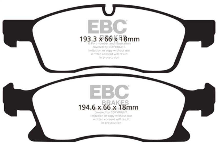 EBC Brakes DP61871 6000 Series Greenstuff Truck/SUV Brakes Disc Pads