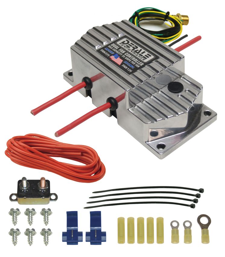Derale 16789 High Amperage Adjustable Dual Electric Fan Controller, 3/8