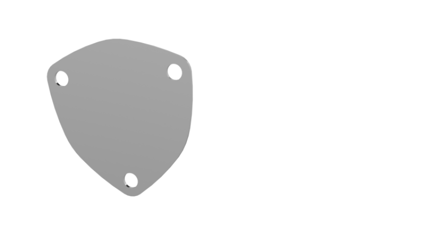 QTP 10300C 3in Bolt-On QTEC 3 Bolt Cover Plate