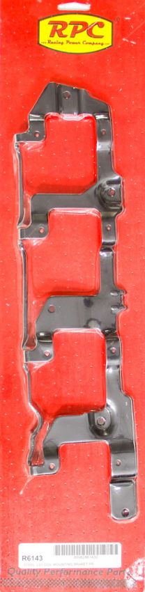 RACING POWER CO-PACKAGED RPCR6143 LS Coil Mounting Bracket Pair Black Steel