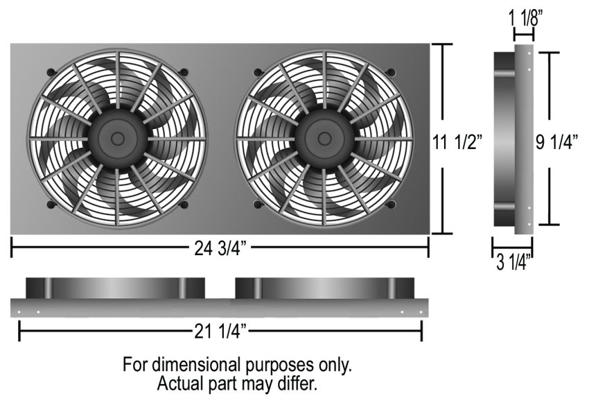 Derale 16812 Powerpack -High Output Dual 10