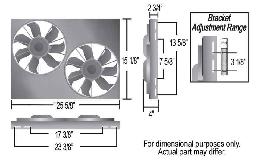 Derale 16825 Powerpack - High Output Dual 12