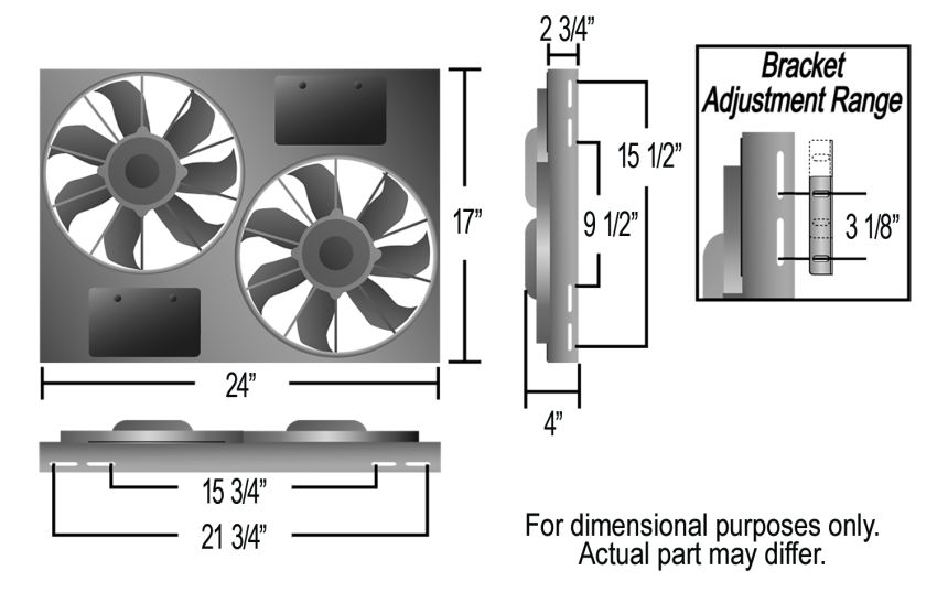 Derale 16833 Powerpack - High Output Dual 11