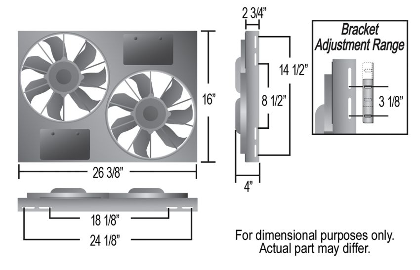 Derale 16836 Powerpack - High Output Dual 12