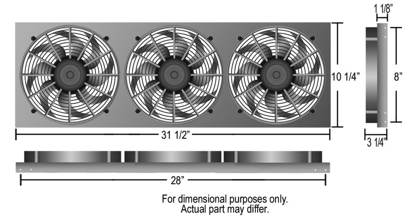 Derale 16839 Powerpack - High Output Triple 9