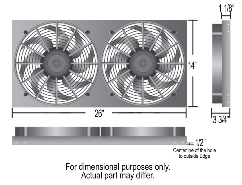 Derale 16850 Powerpack - High Output Dual 12