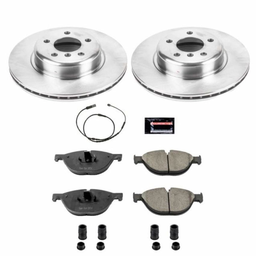 PowerStop KOE7162 OE Stock Replacement Low-Dust Ceramic Brake Pad and Rotor Kit