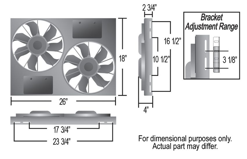 Derale 16927 Powerpack - High Output Dual 12