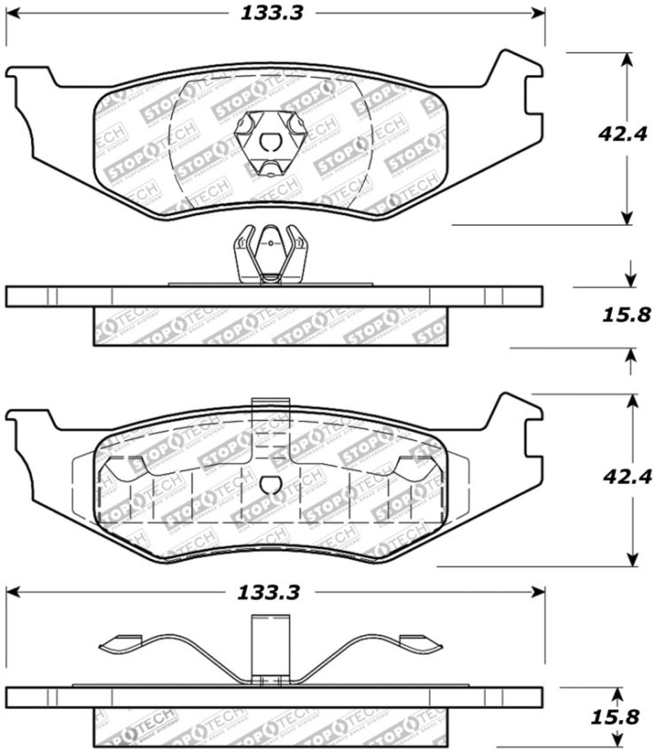 Stoptech 308.05120 Street Touring Brake Pads