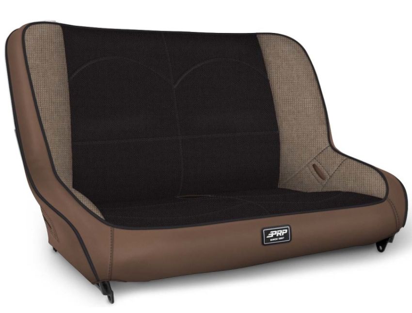 PRP Seats A3610-36-64 PRP Jeep CJ7/YJ Low Back Rear Bench - Tan / Black