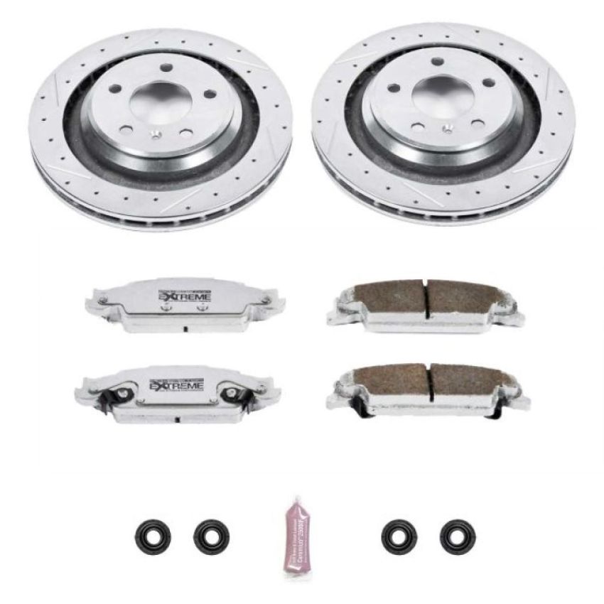 PowerStop K5289-26 Z26 Street Performance Ceramic Brake Pad and Drilled & Slotted Rotor Kit