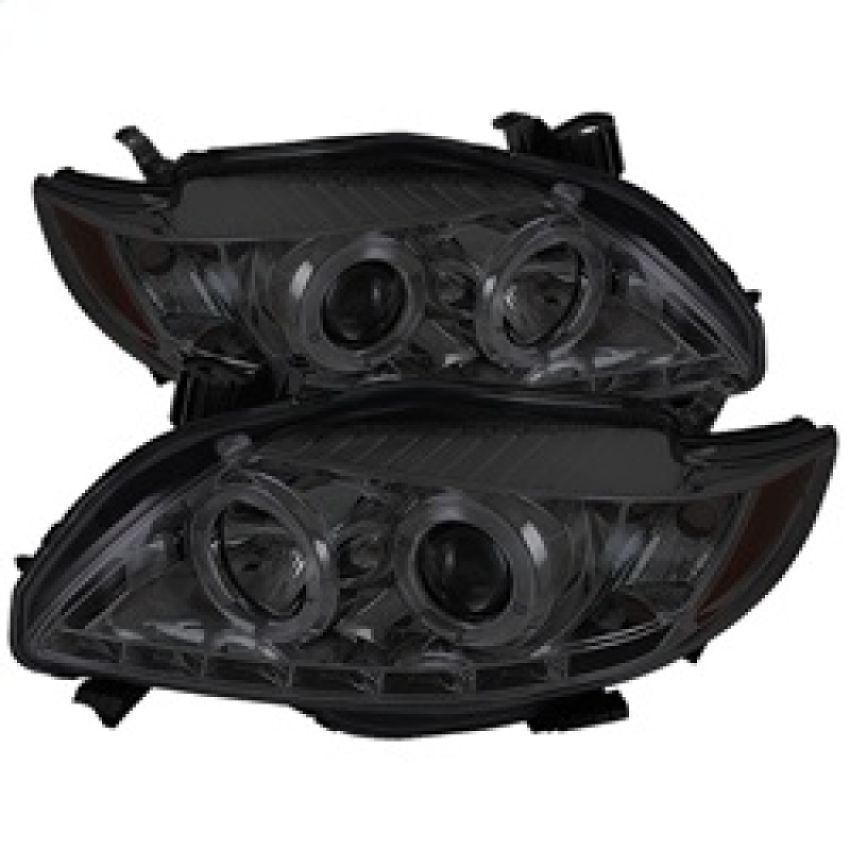 SPYDER 5032522 Projector Headlights - LED Halo - DRL - Smoke
