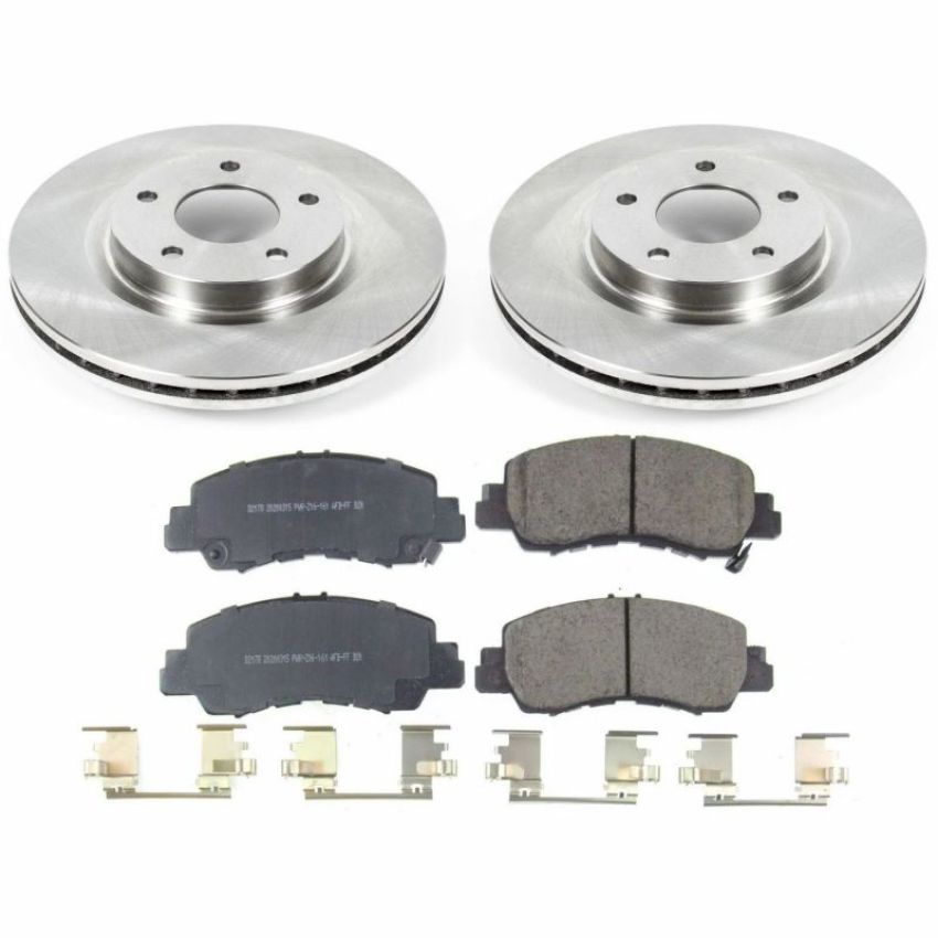 PowerStop KOE8424 OE Stock Replacement Low-Dust Ceramic Brake Pad and Rotor Kit