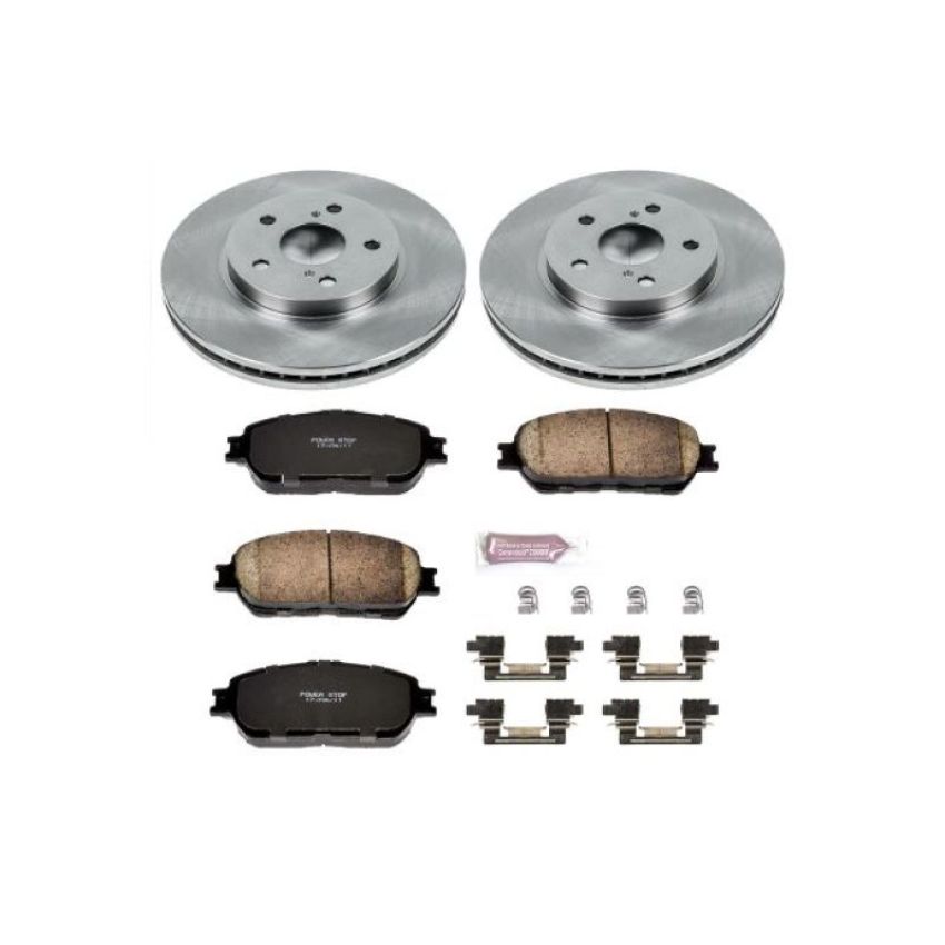 PowerStop KOE5438 OE Stock Replacement Low-Dust Ceramic Brake Pad and Rotor Kit
