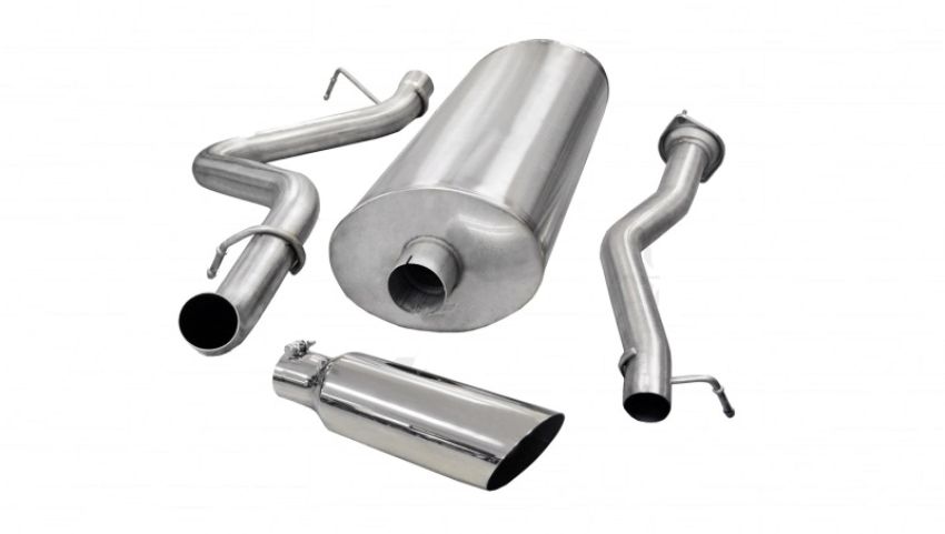 CORSA Performance 24894 Corsa 2007-2010 Chevrolet Silverado Crew Cab/Std. Bed 2500 6.0L V8 Polished Sport Cat-Back Exhaust