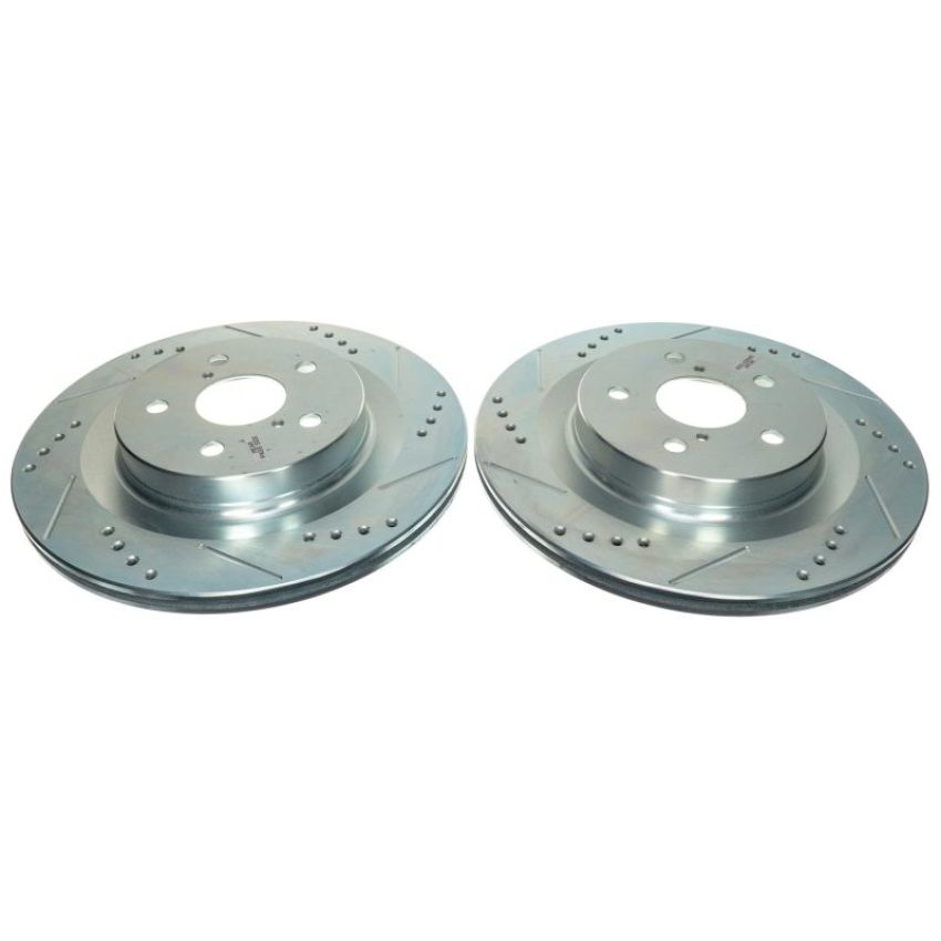 PowerStop JBR1798XPR PowerStop Evolution Performance Drilled, Slotted & Plated Brake Rotor Pair