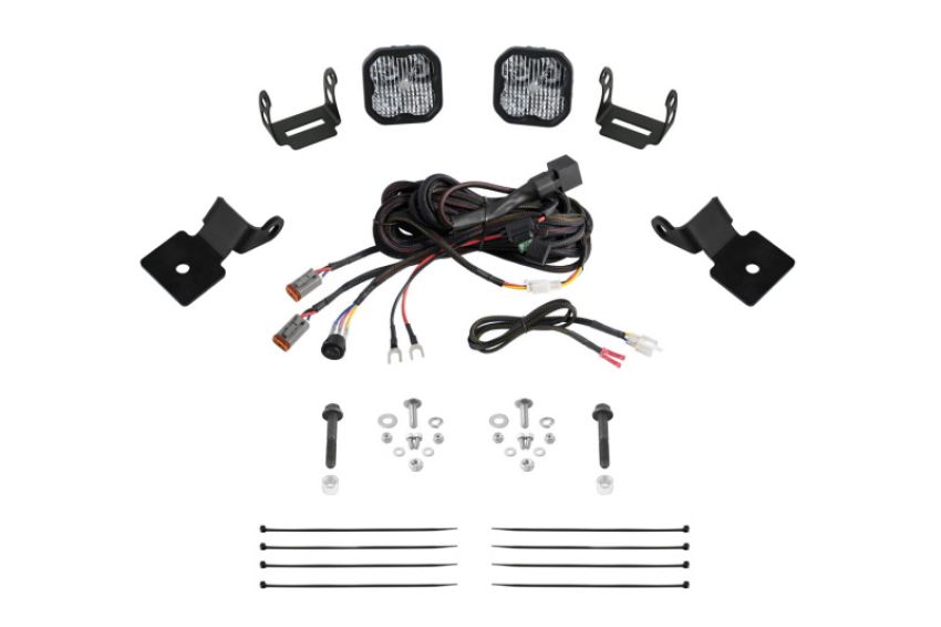 Diode Dynamics DD7848 14-18 Polaris RZR XP Stage Series SS3 A-Pillar Pod Kit - Pro White Combo